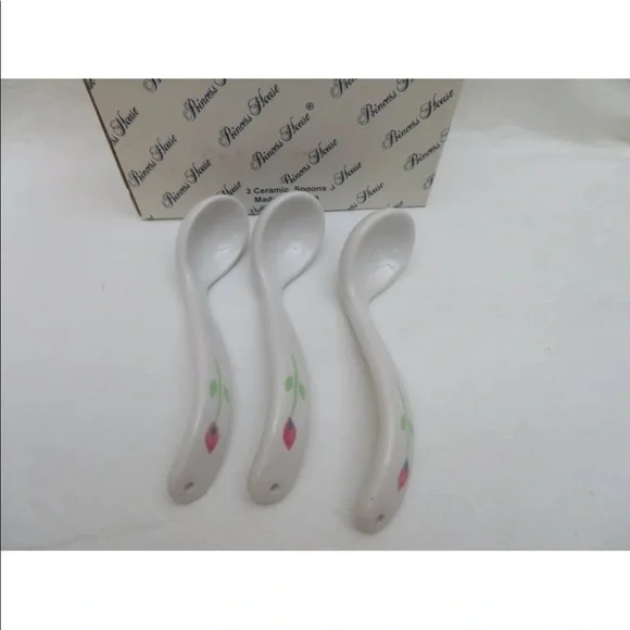 1456 Princess House Set of 3 Ceramic Spoons NIB - Picture 2 of 5